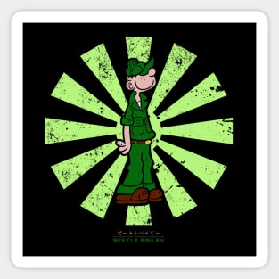 Beetle Bailey Retro Japanese Sticker